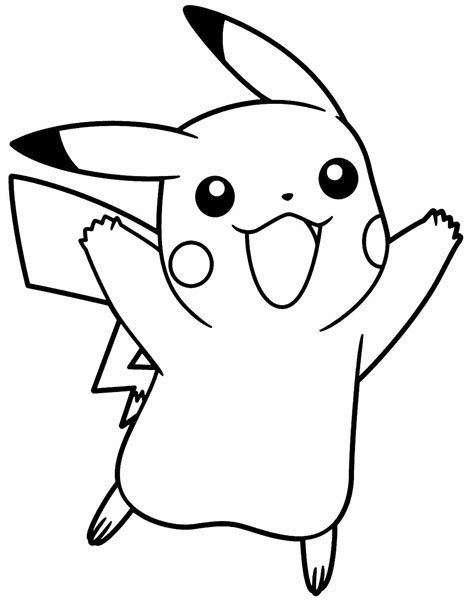 Desenhos do Pikachu para colorir